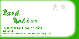 mark maller business card