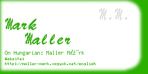 mark maller business card